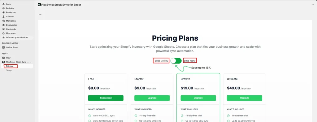 flexysnc pricing plan