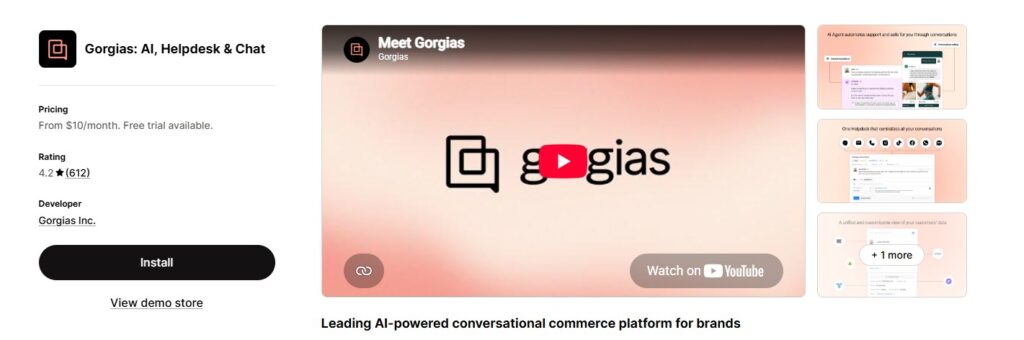 Gorgias: AI, Helpdesk & Chat Shopify App Store