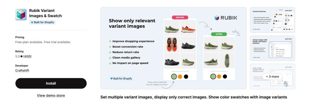 Rubik Variant Image and Swatch Shopify App Store