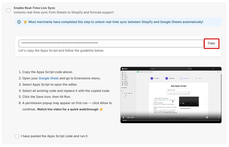 Enabling Real Time Sync