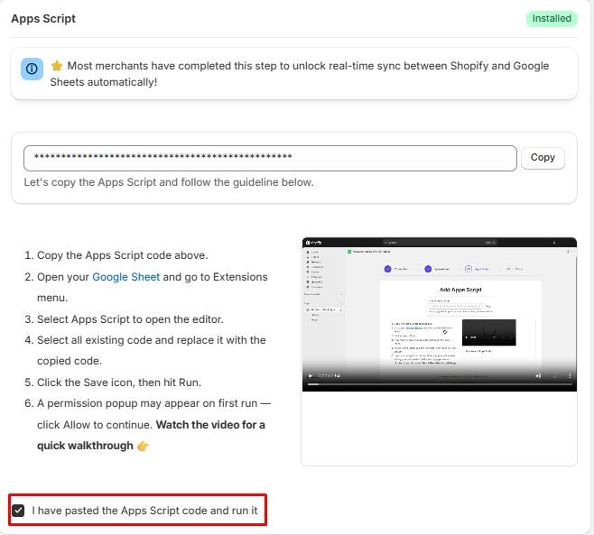 Enabling Real Time Sync with tickmark option