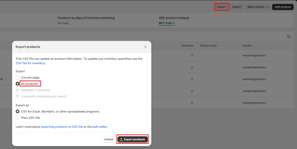 Method 2: CSV Export and Import