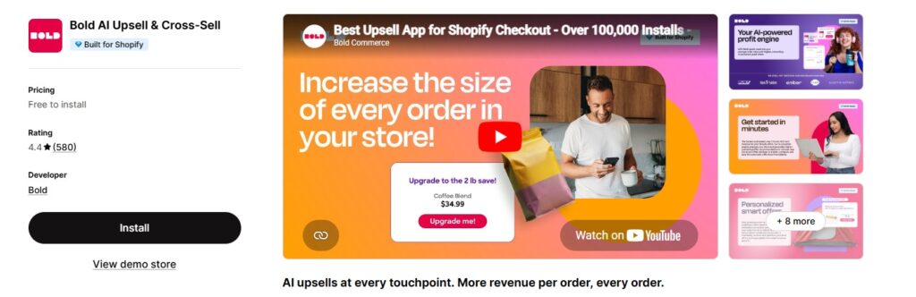 bold upsell
