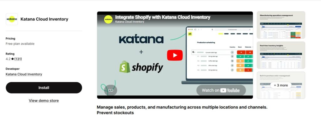 Katana shopify app