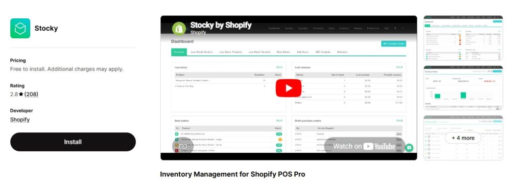 stocky shopify app