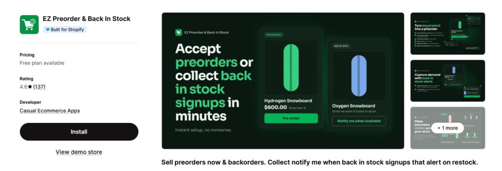 EZ Preorder & Back In Stock