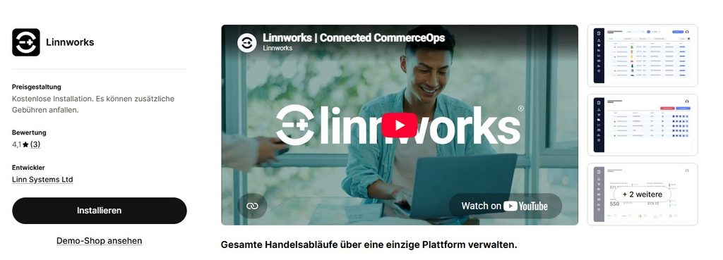 Linnworks App Store Dashboard
