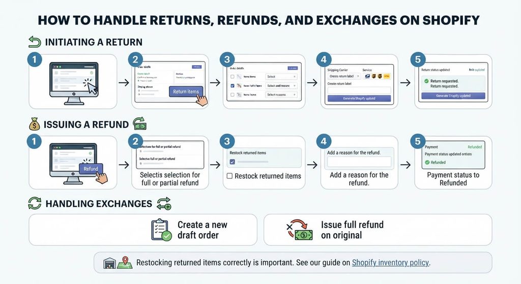 How to Handle Returns, Refunds, and Exchanges on Shopify
