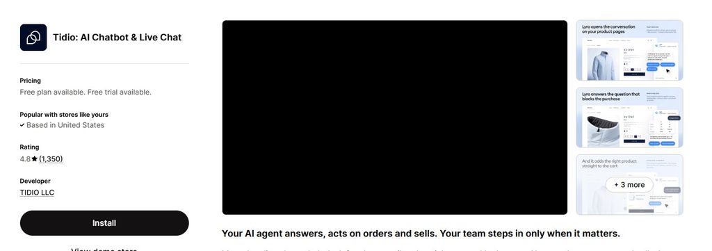 Tidio AI chatbot